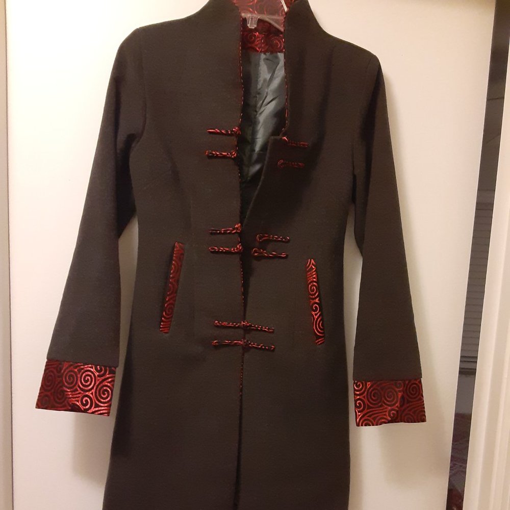 Original Tailored Made Wool Lined and Hand Trimmed Japanese Long Jacket